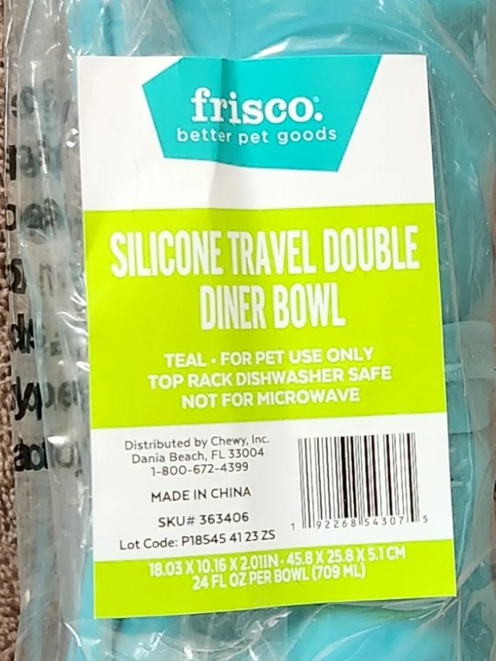 FRISCO Portable Travel Rollup Silicone Double Bowl and Mat Pet Feeder  **NEW**